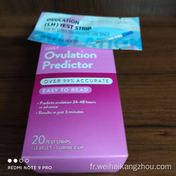 HCG Grossesse LH Ovulation Rapid Test Strip Cassette Midstream en vente Exportation